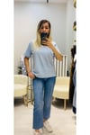 Etiketli Kartlı Basic T-shirt