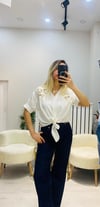 Fisto İşlemeli Bağlama Detaylı Gömlek
