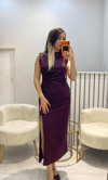 Karina Kolsuz Yırtmaç Detaylı Elbise