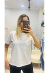 Önü Fiyonklu Basic T-shirt