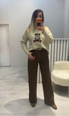 Orj Marka Etiketli Kartlı Straight Fit -Kahve -Jean  