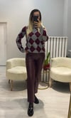 Orj Marka Mango Deri Pantolon - Bordo