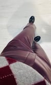 Orj Marka Mango Deri Pantolon - Bordo
