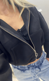 Oversize Kapüşonlu Hırka Ceket