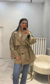 Oversize Kuşaklı Trençkot