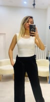 Oysho Kumaş Basic Atlet - Beyaz