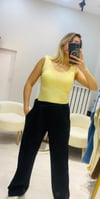 Oysho Kumaş Basic Atlet - Sarı