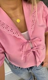 Pembe Fiyonklu Bluz