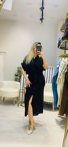 Perla Boydan Düğmeli Modal Kumaş Elbise
