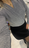 Simli Gri BodySuit