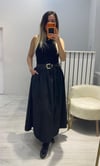 Siyah Kemerli Gömlek Elbise Takım