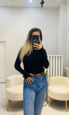 Siyah Parmak Geçmeli Body