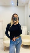 Siyah Parmak Geçmeli Body