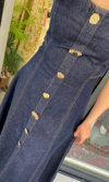 Süs Düğmeli Denim Elbise 