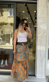 Susie Kemerli Zra Model Etnik Desen Şifon Etek