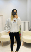 Teddy Ayıcık Baskılı Sweat Gri