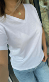 V Yaka Relax Fit Basic T-shirt
