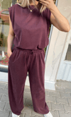 Vatkalı Pike Modal Takım -  Mürdüm 