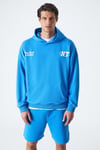 AGASSI Erkek Yumuşacık Kumaşlı Saks Mavi Sweatshirt