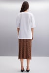 AILIS Kadın %100 Pamuk Oversize Fit  Baskılı Beyaz T-Shirt