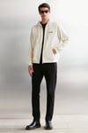 AKSEL  Oversize Taş Rengi Tekli Sweatshirt