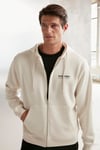 AKSEL  Oversize Taş Rengi Tekli Sweatshirt