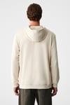 ALESSIO Erkek %100 Pamuk Kapüşonlu Kordon Detaylı Oversize Fit Bej Sweatshirt