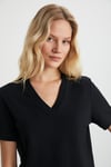ALINE Kadın Siyah T-Shirt