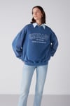 AMELIA Relaxed Oversize Mavi  Sweatshirt