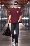 ANTONIO  Erkek Baskı Detaylı %100 Organik Pamuk Örme Oversize Bordo T-Shirt