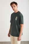 ANTONIO Basic Oversize Yeşil Tekli T-Shirt