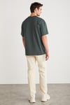 ANTONIO Basic Oversize Yeşil Tekli T-Shirt