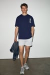 ANTONIO Erkek Baskı Detaylı %100 Organik Pamuk Örme Oversize Lacivert T-Shirt