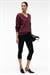 ARINEL Kadın V Yaka Regular Fit Bordo Sweatshirt