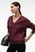 ARINEL Kadın V Yaka Regular Fit Bordo Sweatshirt