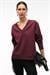 ARINEL Kadın V Yaka Regular Fit Bordo Sweatshirt
