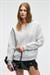 ARINEL Kadın V Yaka Regular Fit Grimelanj Sweatshirt