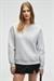 ARINEL Kadın V Yaka Regular Fit Grimelanj Sweatshirt