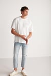 ARNALDO Erkek Regular Beyaz Tekli T-Shirt