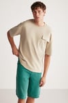 ARTUR  Oversize Bej Tekli T-Shirt