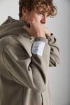 ASHBOURNE Erkek Oversize Fit Kanguru Cepli Lastikli Paça Kol Etiket Detaylı Vizon Eşofman Takımı