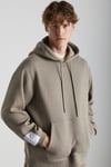 ASHBOURNE Erkek Oversize Fit Kanguru Cepli Lastikli Paça Kol Etiket Detaylı Vizon Eşofman Takımı