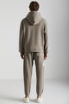 ASHBOURNE Erkek Oversize Fit Kanguru Cepli Lastikli Paça Kol Etiket Detaylı Vizon Eşofman Takımı