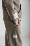 ASHBOURNE Erkek Oversize Fit Kanguru Cepli Lastikli Paça Kol Etiket Detaylı Vizon Eşofman Takımı