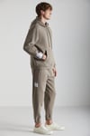 ASHBOURNE Erkek Oversize Fit Kanguru Cepli Lastikli Paça Kol Etiket Detaylı Vizon Eşofman Takımı