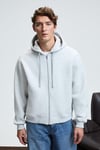 ASHBY Erkek Kapüşonlu Fermuarlı Cepli Kordonlu Regular Fit Grimelanj Sweatshirt