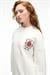 AUDRA Kadın Oversize Yuvarlak Yaka Nakış Detaylı Beyaz Sweatshirt