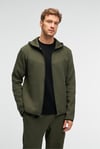 AVENER Erkek Kapüşonlu Baskılı Fermuarlı Haki Sweatshirt