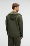 AVENER Erkek Kapüşonlu Baskılı Fermuarlı Haki Sweatshirt