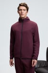 AVENER Erkek Kapüşonlu Baskılı Fermuarlı Bordo Sweatshirt